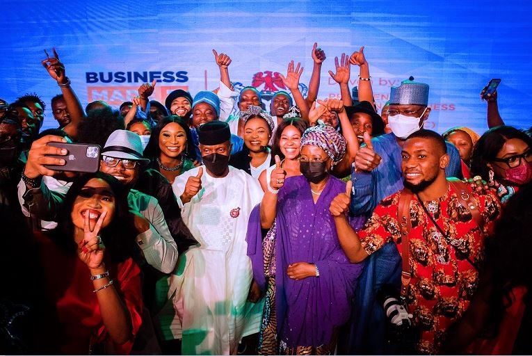 Vice President Yemi Osinbajo at the 5th anniversary celebration of PEBEC at the State House, Abuja