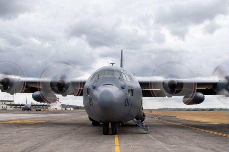 A New Zealand Hercules aircraft carrying emergency supplies left Auckland this morning