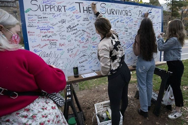 Campaigners held a vigil for victims last year in Ann Arbor University of Michigan