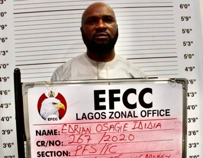 Edrian Osagie Ididia docked for fraud by the EFCC