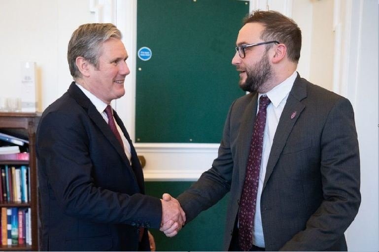 Labour leader Sir Keir Starmer welcomed his newest MP Christian Wakeford to the fold