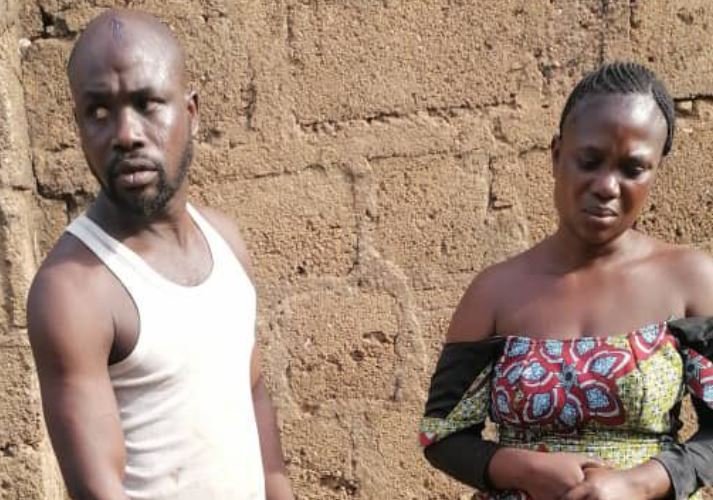 Kehinde Oladimeji, 43, and his wife Adejumoke Raji were arrested with fresh human parts