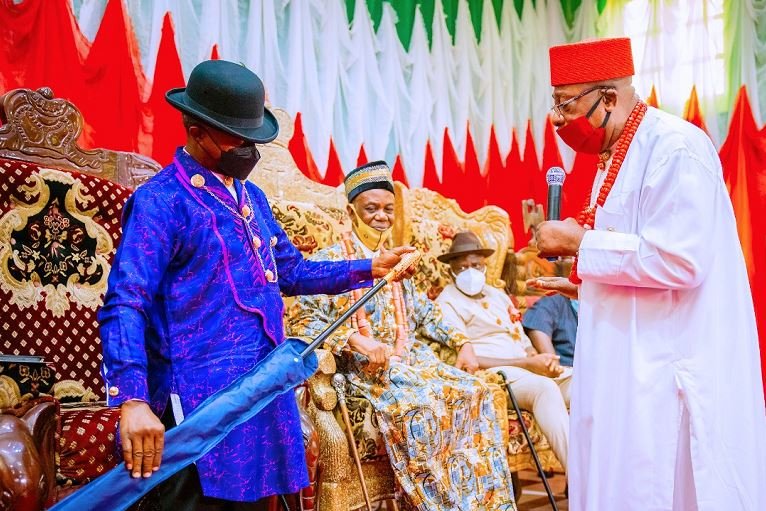 Vice President Yemi Osinbajo was conferred with the traditional title of Ebi-akubo-owei of Agia-Ibe