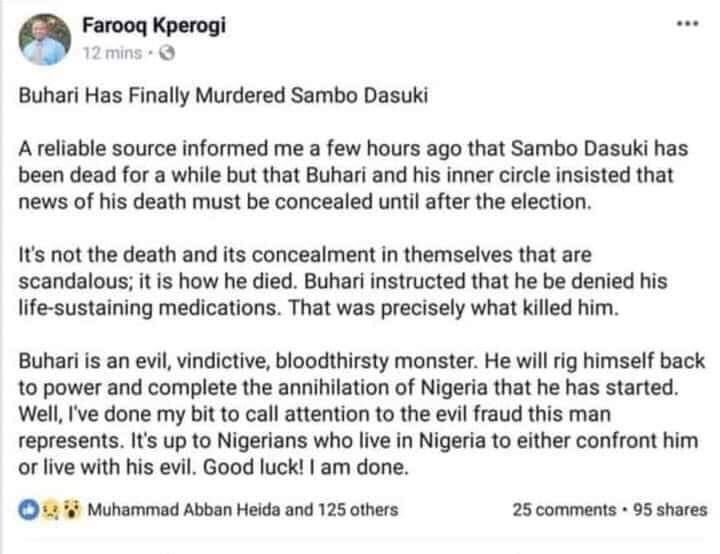 Farooq Kperogi Dasuki lie