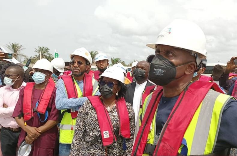 Minister of Transportation, Rotimi Amaechi at the Lekki deep seaport