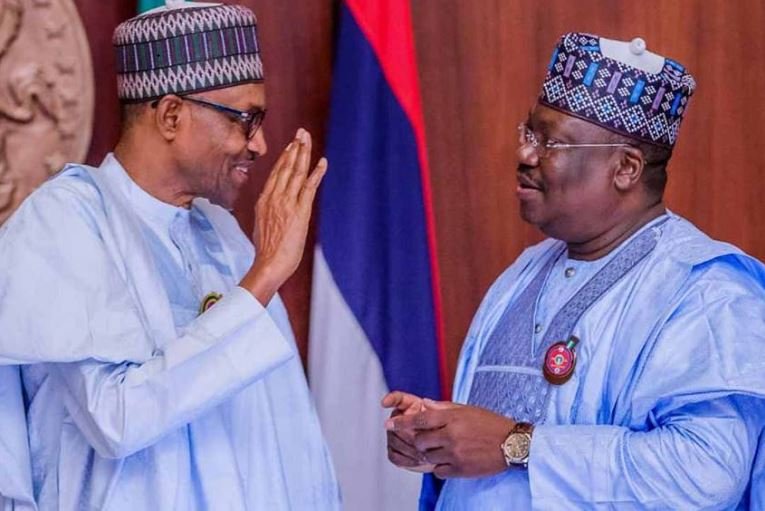 President Muhammadu Buhari and Senate President Ahmad Lawan PIA