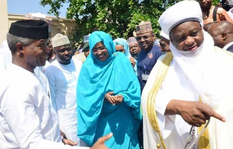 Vice President Yemi Osinbajo and the Sultan of Sokoto, Muhammadu Abubakar