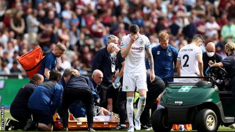 Both sets of players were visibly shaken after Ashley Westwood's leg injury at London Stadium Burnley