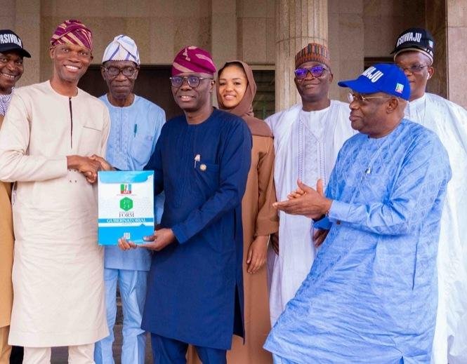 Governor Babajide Sanwo-Olu picks up his APC governorship forms