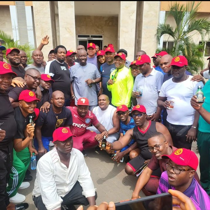 Obi Cubana with some of his high school classmates