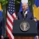 US President Joe Biden alongside Sweden's Magdalena Andersson and Finland's Sauli Niinisto on Thursday NATO covid