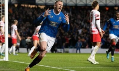 John Lundstram's strike sparked bedlam at Ibrox as Rangers progressed 3-2 on aggregate