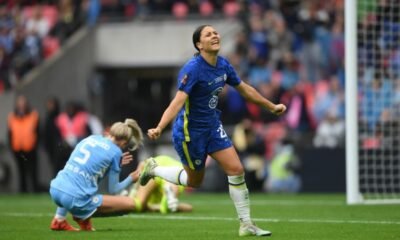 Sam Kerr has scored in each of Chelsea's past three domestic cup finals