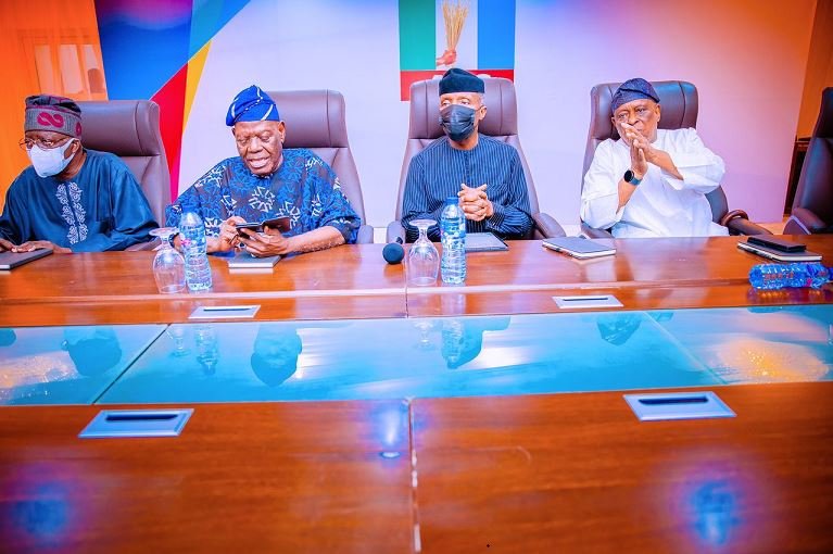 Vice President Yemi Osinbajo, Asiwaju Bola Tinubu others attend meeting with APC Southwest leaders