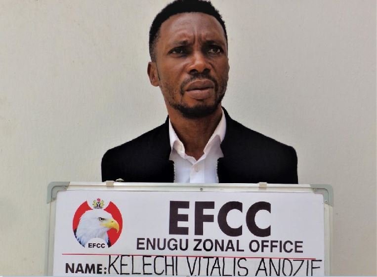 Pastor Kelechi Vitalis Anozie was docked by EFCC for money laundering