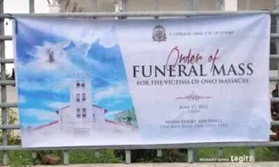 Owo church victims funeral