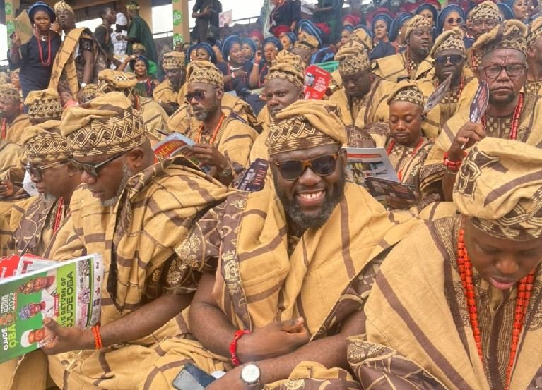 Cross section of attendees at Globacom sponsored Ojude Oba Festival in Ijebu Ode, Ogun State