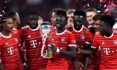 Sadio Mane won his first trophy with Bayern Munich after leaving Liverpool this summer