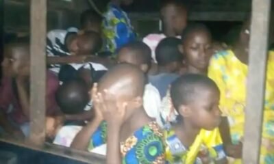 Some of the kidnapped children from the underground church in Ondo1