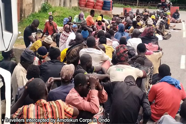 ondo amotekun corps intercepts travellers