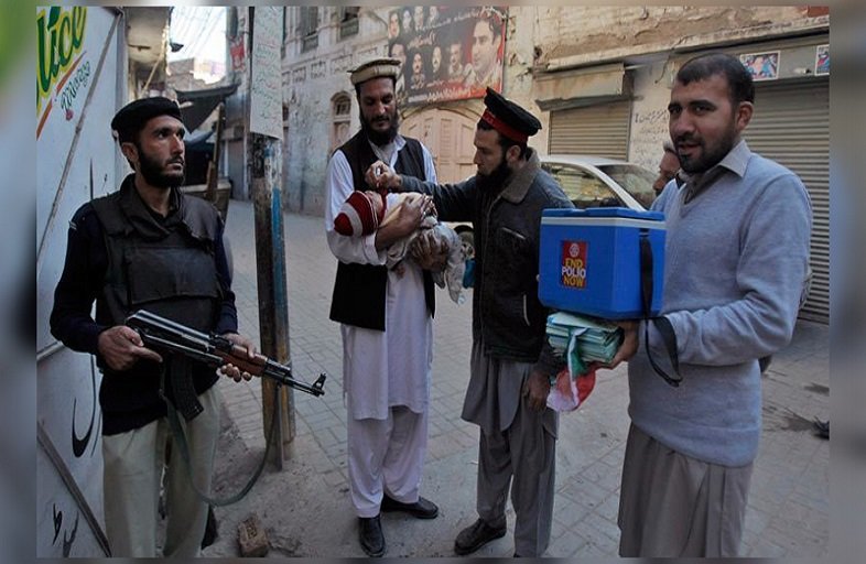 polio workers policemen escort killed