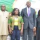 L-R: Group Head, Emerging Corporates (Corporate Banking Division), First City Monument Bank (FCMB), Mrs. Theresa Onwuasoanya; Manufacturing Director, Unilever Nigeria, Mr. Abayomi Alli; Founder/CEO, Psaltry International Company Limited, Mrs. Oluyemisi Iranloye; Executive Director, Wholesale Banking, FCMB, Mr. Obaro Odeghe; Senior Manager Procurement, Unilever Nigeria, Mrs. Olutosin Ayorinde and Deputy Director and Secretary to the Board of Agriculture Credit Guarantee Scheme Fund of the Central Bank of Nigeria, Mr. Edwin Nzelu, during the commissioning of Psaltry’s sorbitol factory, in partnership with Unilever Nigeria and FCMB, at Iseyin, Oyo State.