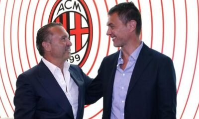 RedBird founder Gerry Cardinale, left, pictured with AC Milan technical director Paulo Maldini, promised to keep the Serie A champions at the summit of European and world football