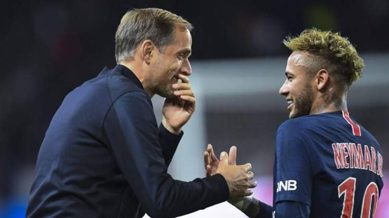 Neymar and Thomas Tuchek during their time together at PSG