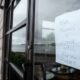 A sign outside Rum Runners sweets shop shows its closure before the arrival of Hurricane Fiona in Halifax, Nova Scotia, Canada