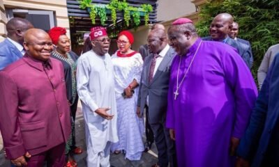 APC presidential candidate, Bola Tinubu with some Pentecostal Bishops from the north of Nigeria