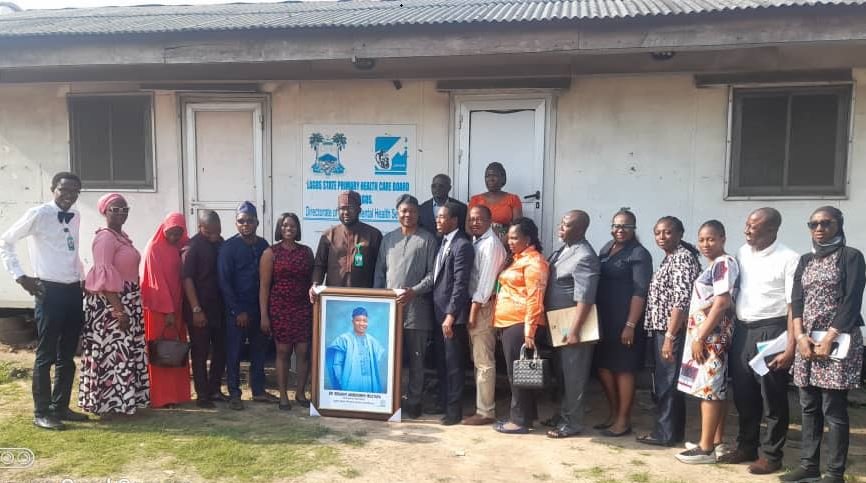 LSPCHB boss, Permanent Secretary, Dr Ibrahim Mustafa and the NMA Lagos Chapter led by Dr. Benjamin Olowojebutu doctors