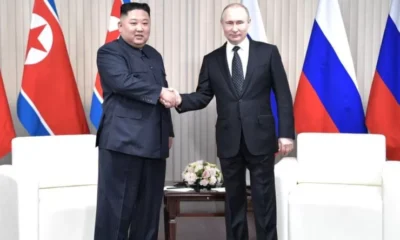 Russia's Vladimir Putin and North Korea's Kim Jong-un last met in 2019