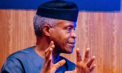 Vice President Yemi Osinbajo delivers a keynote address at the Center for Global Development in Washington DC, USA