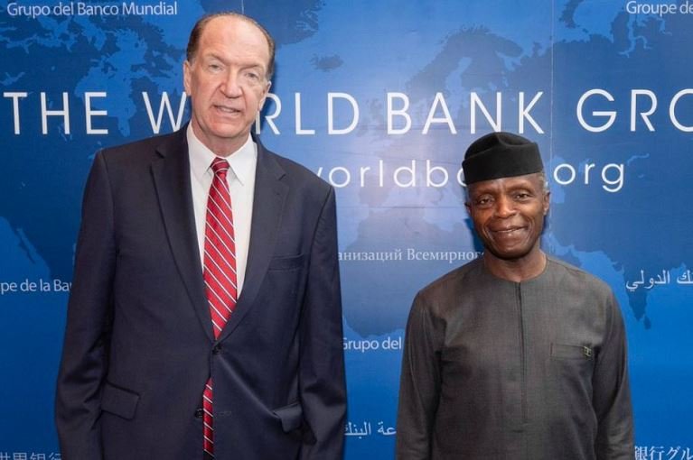 World Bank Group President David Malpass and Vice President Yemi Osinbajo at the meeting in Washington D.C.
