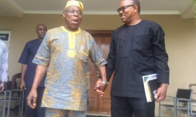 Chief Olusegun Obasanjo has endorsed Peter Obi of Labour Party