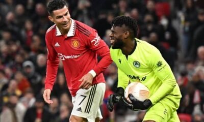 Omonia goalkeeper Francis Uzoho produced sublime saves to keep Manchester United out but even him could not stop a late Scott McTominay strike