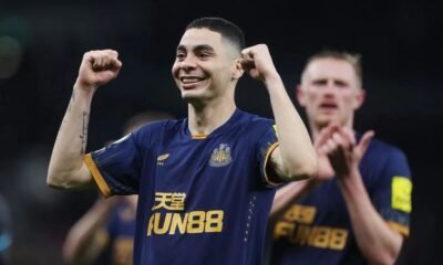 Miguel Almiron has scored five goals in five Premier League games for Newcastle United