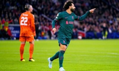Mohamed Salah fired Liverpool ahead with a delicious flick after a sublime cross from Jordan Henderson