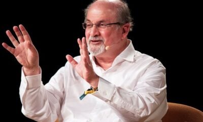 The writer Salman Rushdie interviewed during Heartland Festival in Kvaerndrup, Denmark June 2, 2018