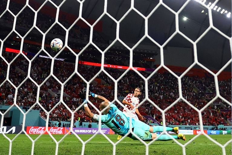 Croatia's Lovro Majer scores their fourth goal REUTERS