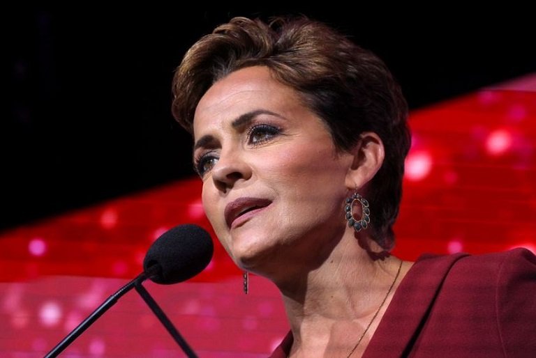 Republican candidate for Arizona Governor Kari Lake speaks at the Republican Party of Arizona's 2022 U.S. midterm elections night rally in Scottsdale, Arizona, U.S., November 8, 2022. REUTERS/Brian Snyder
