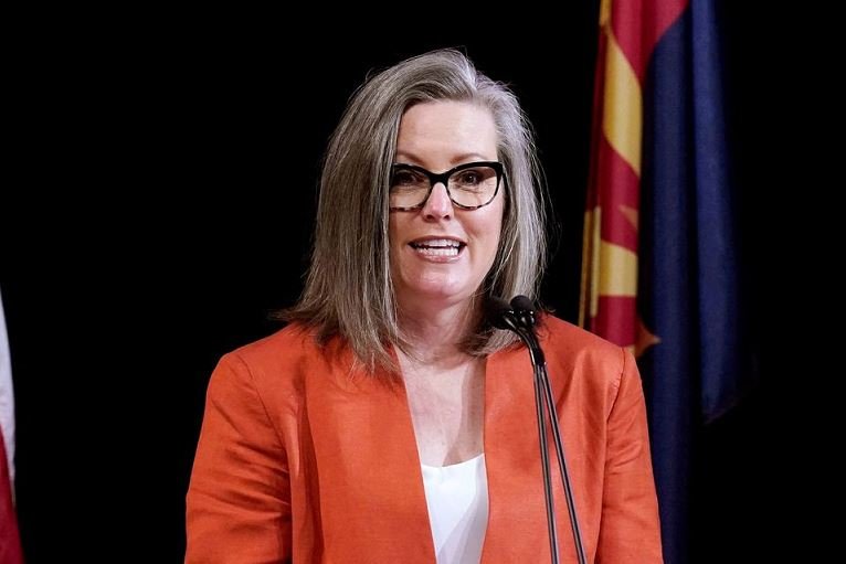 Democratic candidate for Governor of Arizona, Arizona Secretary of State Katie Hobbs, running in the 2022 U.S. midterm elections, addresses the members of Arizona's Electoral College prior to them casting their votes in Phoenix, Arizona, U.S. December 14, 2020