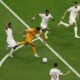 Netherlands' Cody Gakpo scores their first goal