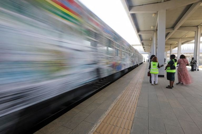 Migrants, NRC Abuja-Kaduna train services resumes after an attack on its train passengers by bandits in March, in Abuja, Nigeria December 5, 2022. REUTERS Afolabi Sotunde