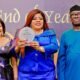 L -R: National President, Nigerian -American Chamber of Commerce (NACC), Dame Adebola Williams, KJW; Managing Director, Fidelity Bank Plc, Mrs. Nneka Onyeali-Ikpe; and Honourable Minister of Industry, Trade and Investment, His Excellency, Otunba Adeniyi Adebayo at the 2022 NACC End-of-Year Dinner where Fidelity Bank was presented the Bilateral Trade Ambassador award on 20 December 2022