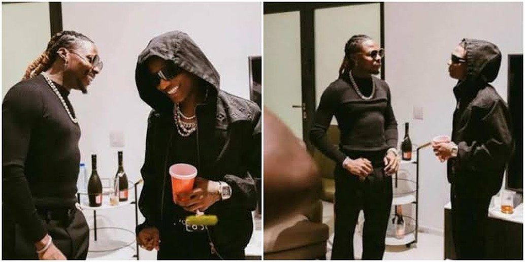 Excitement as Asake and Wizkid meet for the first time.