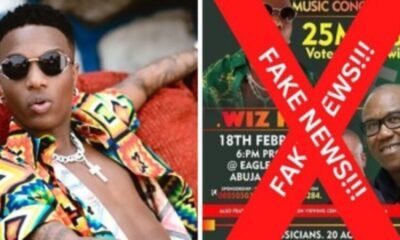 Wizkid set himself apart from rumoured Peter Obi’s concert