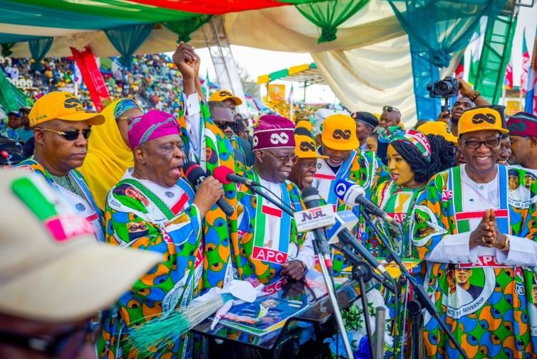 Bola Tinubu campaigning in Ogun state took a swipe at President Muhammadu Buhari's administration