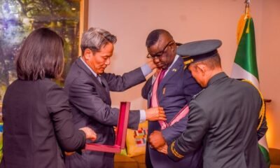Prince Clem Agba, the Minister of State for Budget and National Planning on the conferment of the National Award of the Order of Diplomatic Service by the President of the Republic of South Korea