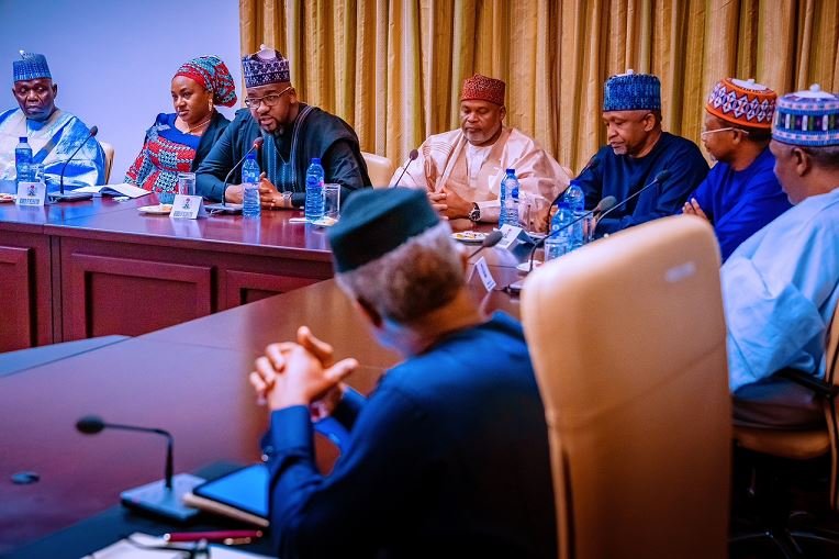 Vice President Yemi Osinbajo SAN receives in audience theNorthern Reawakening Forum at the Statehouse, Abuja